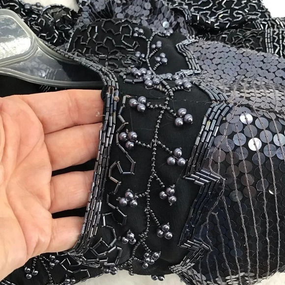 Judith Ann Creations Vintage 80’s Gatsby Style Beaded SequinTunic Top Size L/XL - Picture 9 of 9